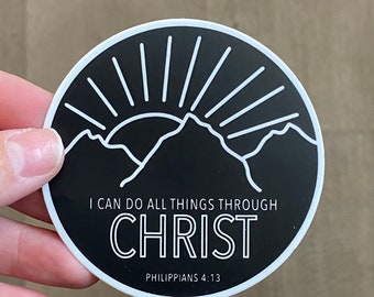 2023 LDS Youth theme sticker (Style 007), I Can do all Things Through Christ, STICKERS, decals, YW Theme, Gifts, Missionary Stickers