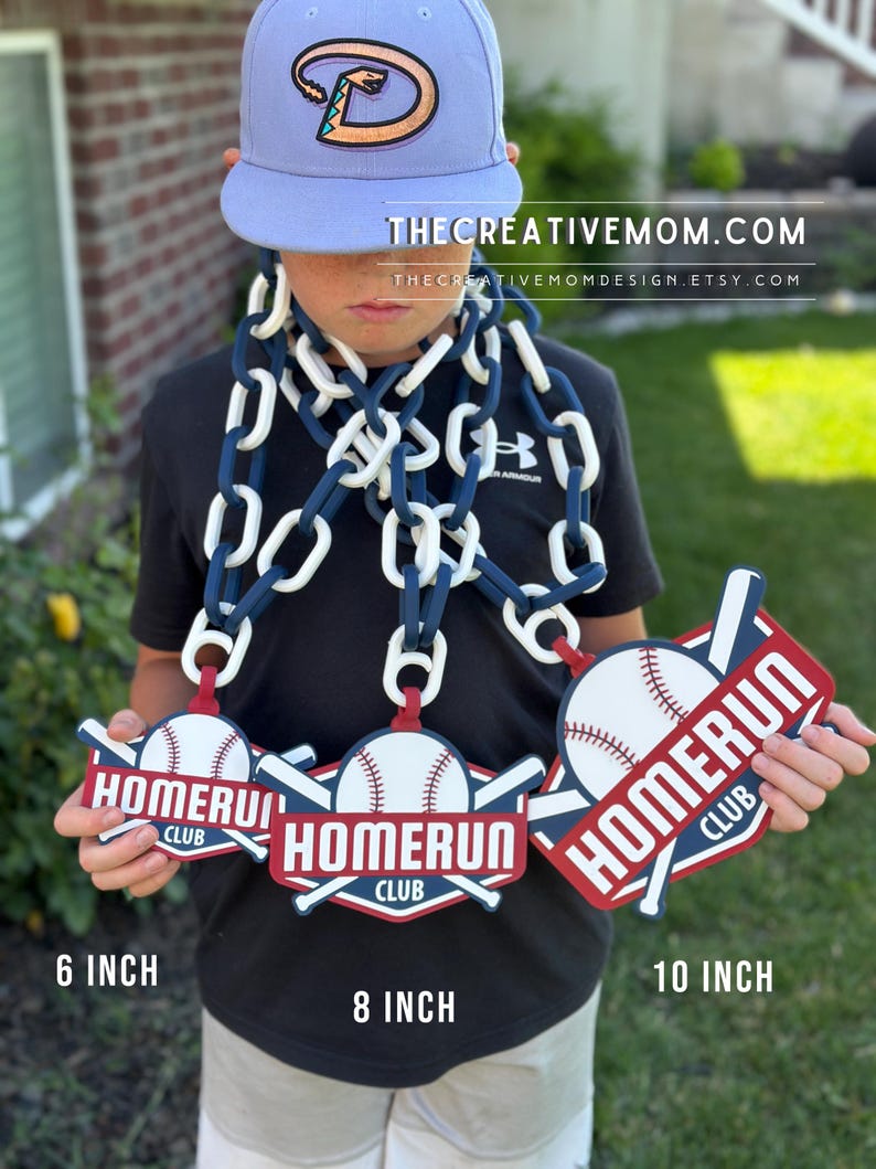 Custom Sports Team Logo Chain Necklace: Fan Gear, MVP Gift, turnover or homerun chain bild 4