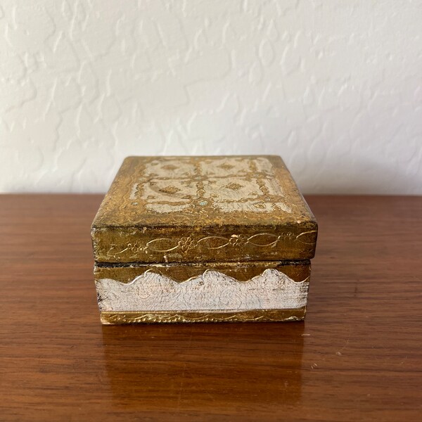 Antique/Midcentury Italian Florentine Jewelry Box