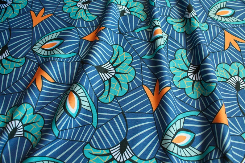 Maroon African Print Swimwear Fabric by the Meter, Ethnic Spandex Fabric, Tribal 4 Way Stretch