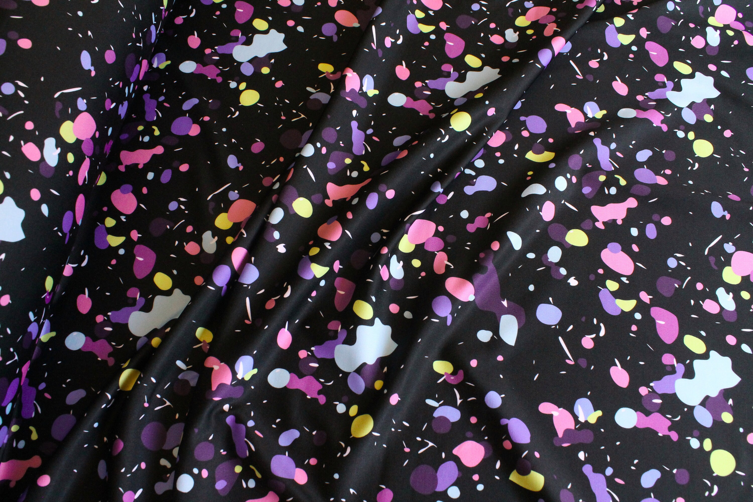Splash printed swimwear fabric ink splatter 4 way stretch Etsy