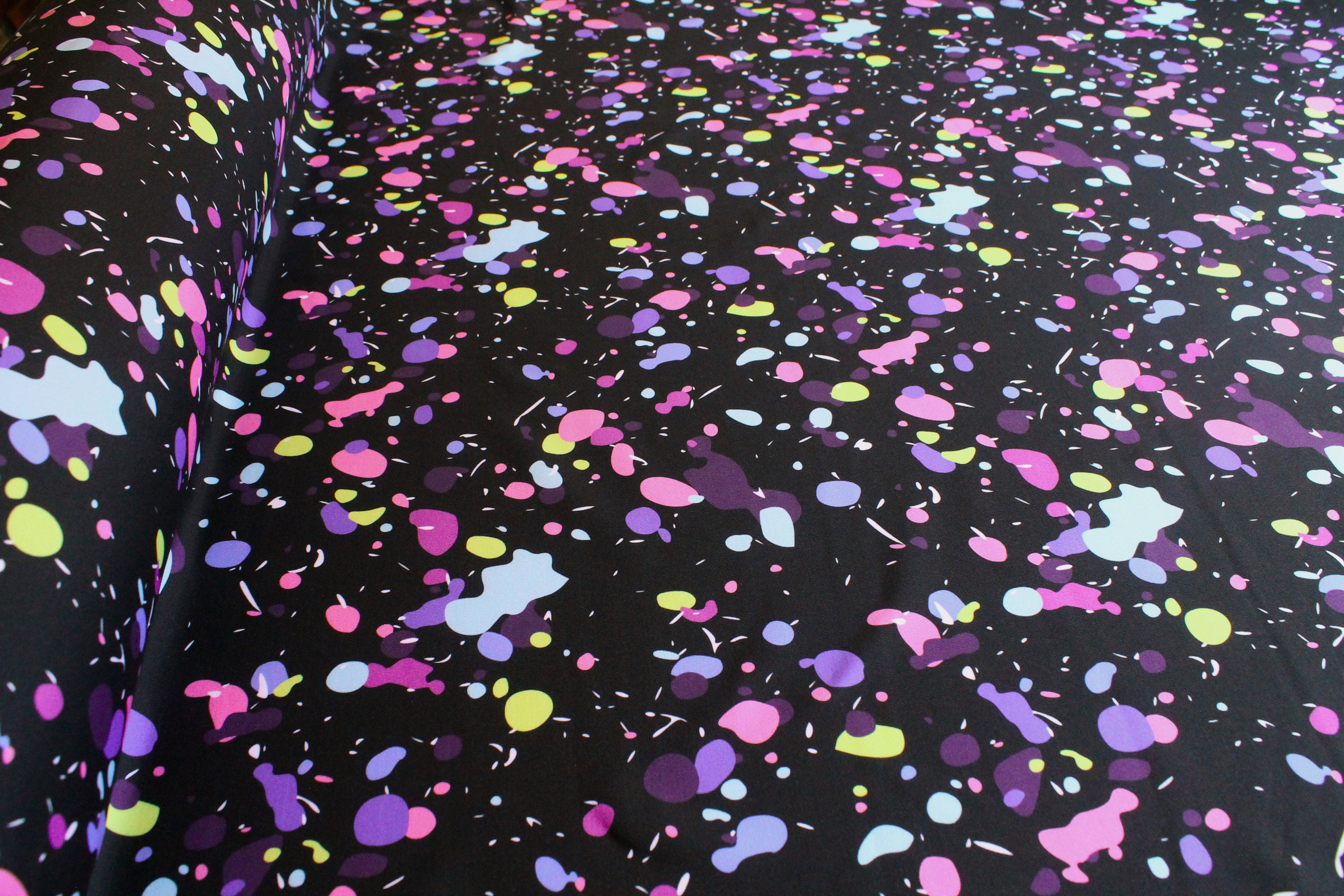 Splash printed swimwear fabric ink splatter 4 way stretch Etsy