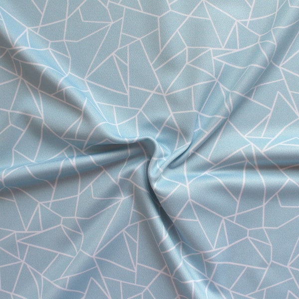 Tissu maillot de bain UPF 50 lignes, tissu de bain à motifs géométriques, tissu natation élastique au mètre, tissu extensible élasthanne