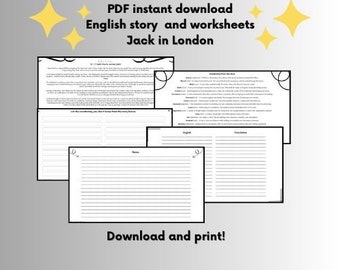 Jack In London - Lovely English Stories Instant Printable Download PDF| B2 English Story for Learning English | Language Learning Printable