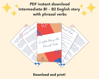 Storia di inglese britannico: apprendimento dei verbi frasali stampabile (download PDF)