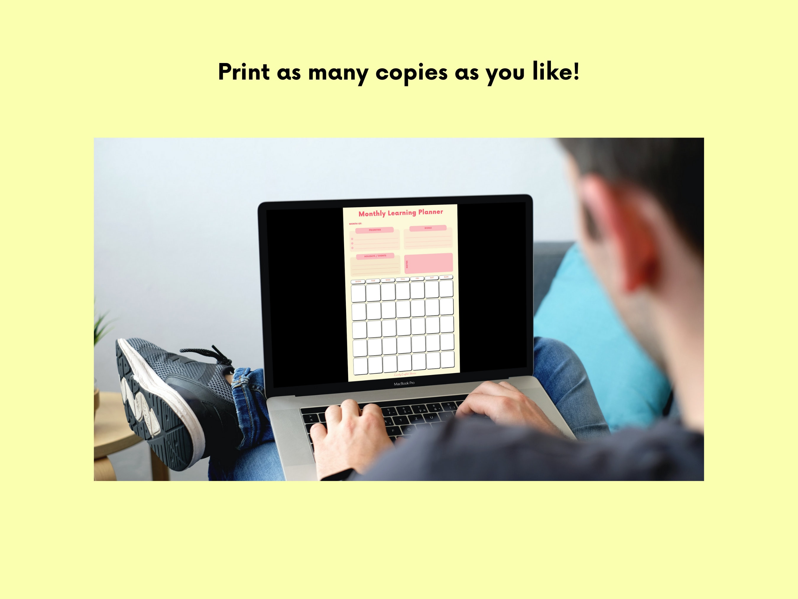 Instant Download PDF Mini Language Learning Planner | Monthly, Weekly ...
