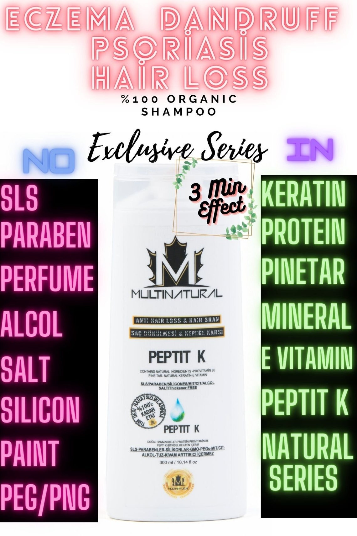 Organic Eczema Shampoo Psoriasis Scalp Rinse Raw For Flakey Etsy