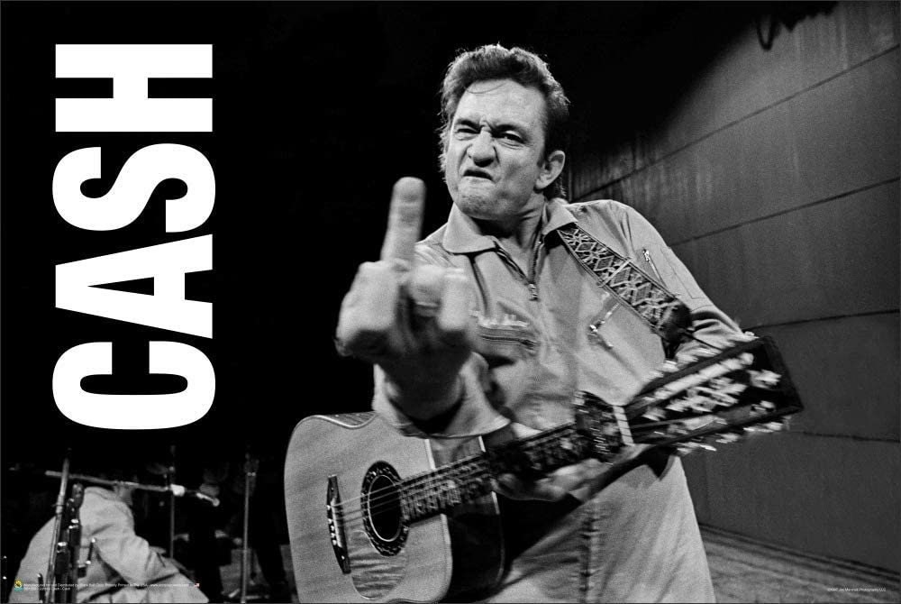 Discover Johnny Cash Concert Poster Flipping the Bird Country Music Photo Picture Photograph