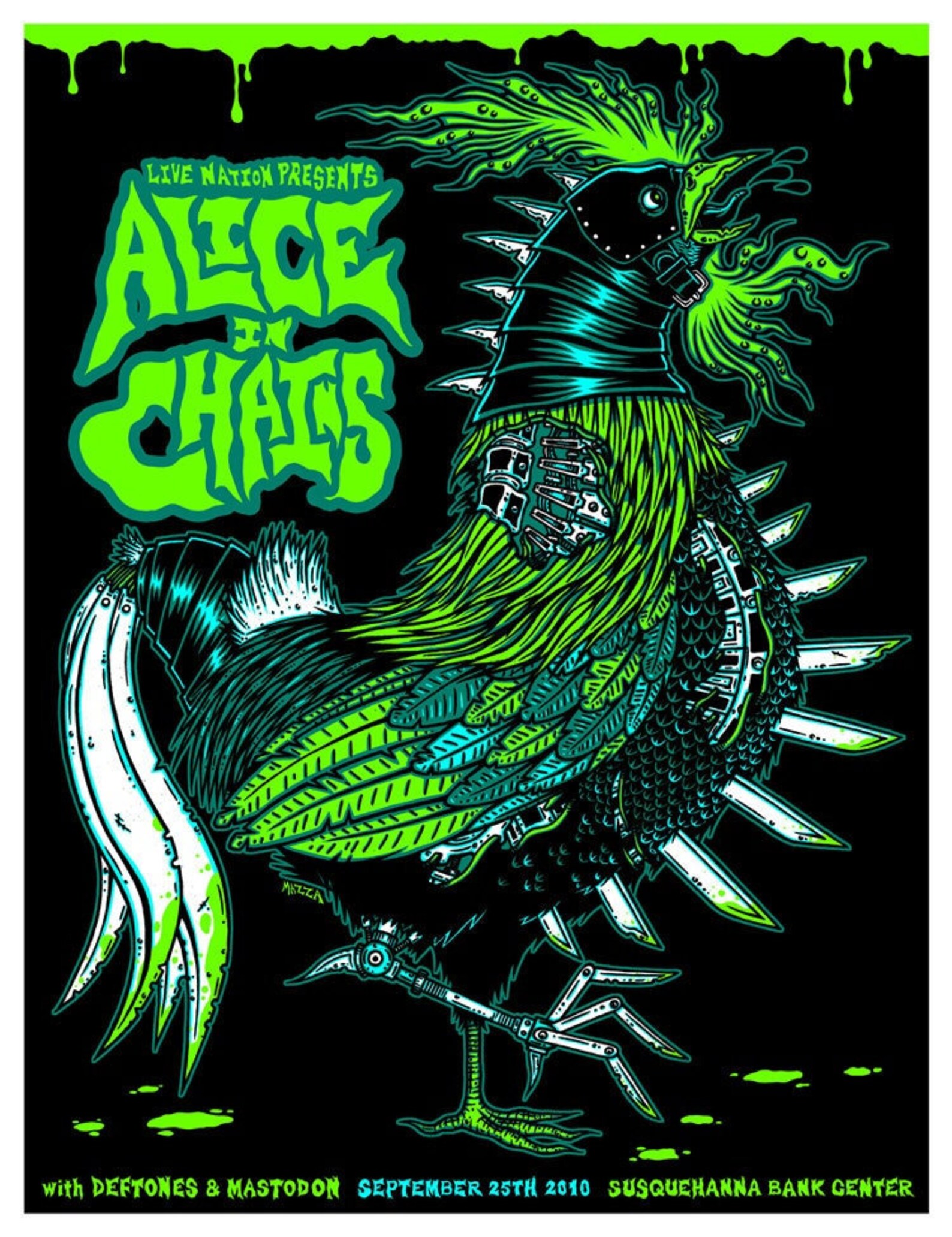 Alice in Chains Concert Poster the Rooster Rock N Roll Music Etsy