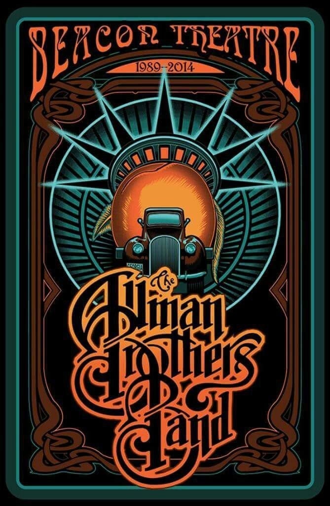 Discover Allman Brothers Band Concert Poster Gregg Allman Rock N Roll Music