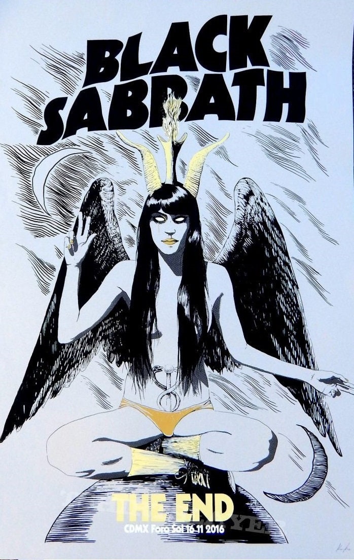 Discover Black Sabbath Ozzy Ozbourne Concert Poster Rock N Roll Music Band