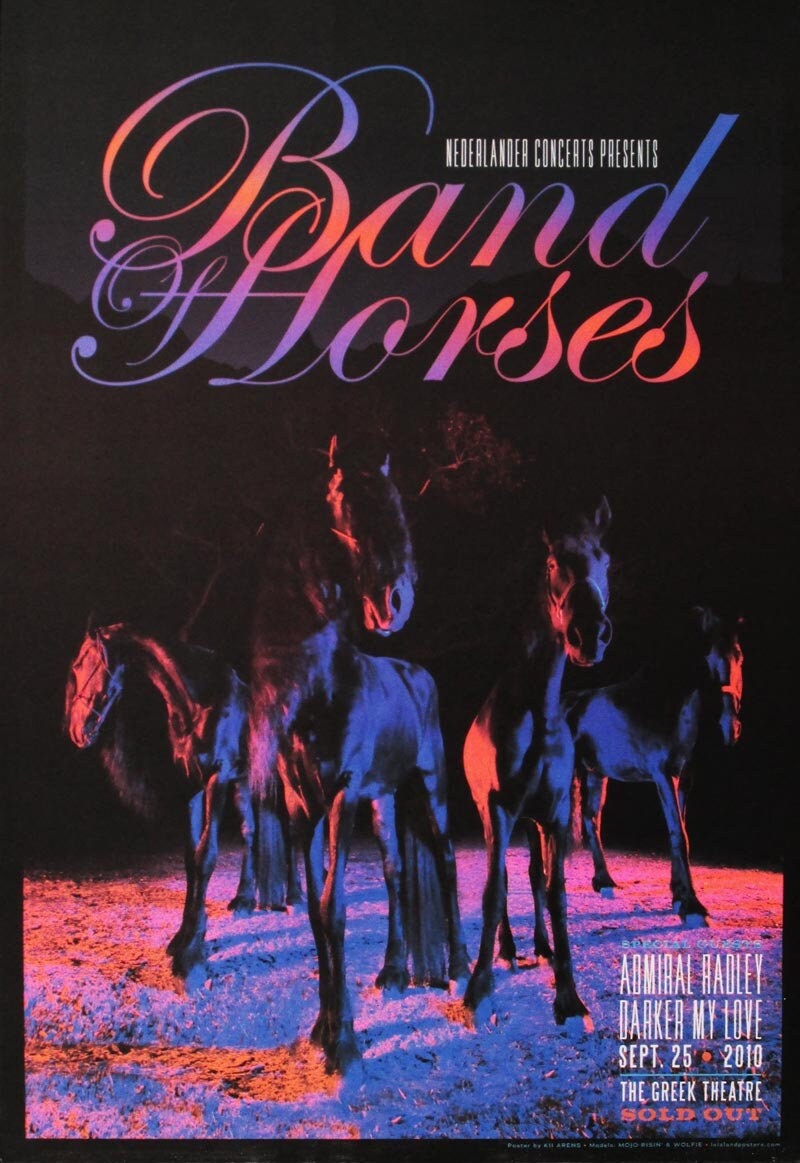 Discover Band of Horses Concert Poster Rock N Roll Music Band Photo