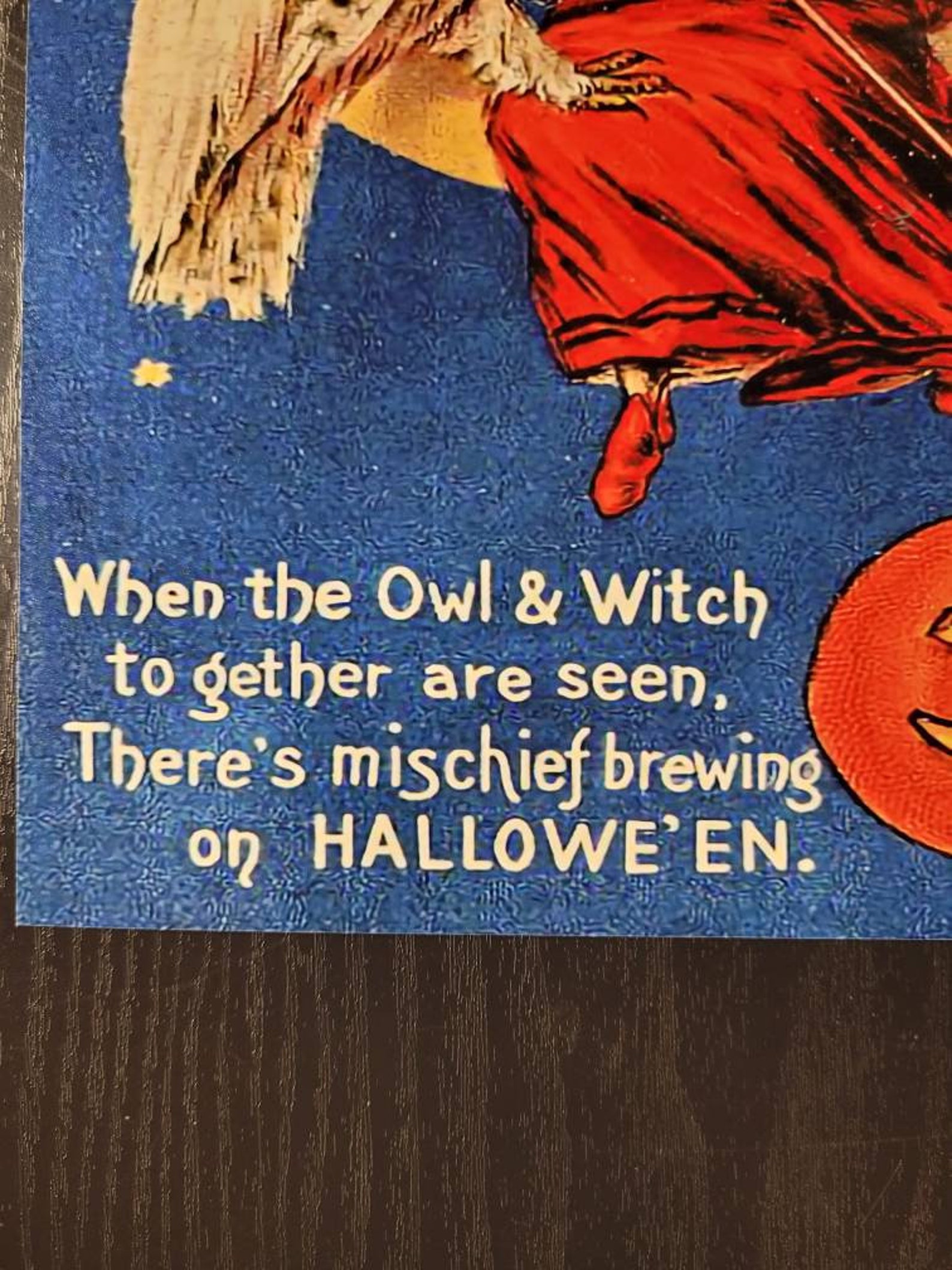 Vintage Halloween Card Reproduction Vintage Halloween Decor Etsy