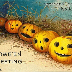 Halloween Pumpkin Patch Halloween Reproduction Print Home Decor