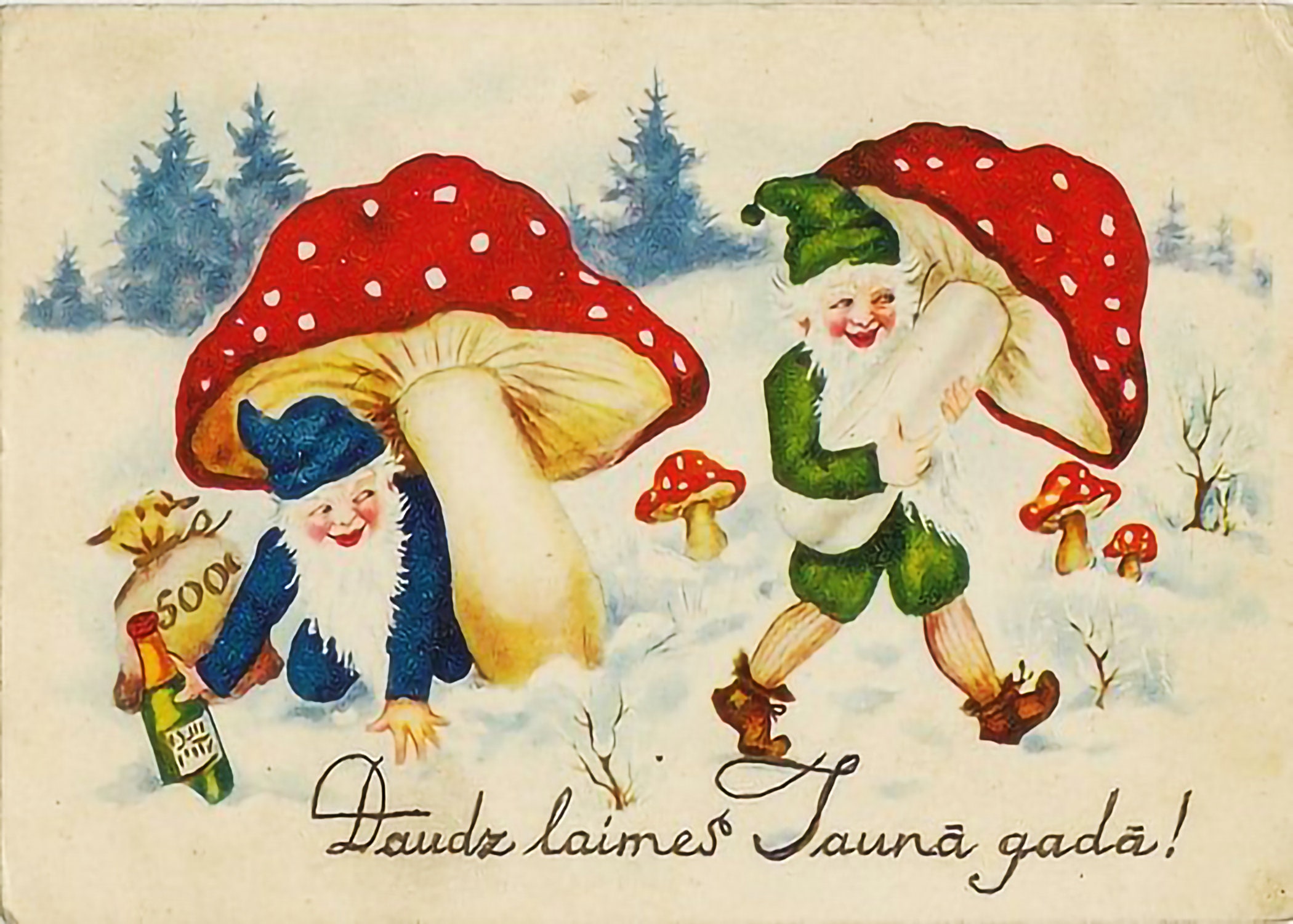 Vintage Christmas Cards Reproduction With Envelope Set of 5 Etsy