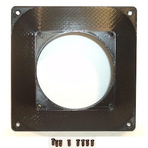 140mm to 80mm Centered Offset FAN ADAPTER Flow Converter PC Mod Custom Panel Hose Mount Flange Airflow
