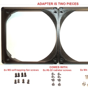 240mm Radiator +2x 140mm Fans to 2x 140mm Fan Slots Mounting Bracket Adapter Mod
