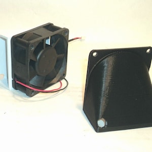 60mm Fan RIGHT Angle DUCT Cooling Fan Vent Cooler Exhaust Case Hood Shroud NAS Mod