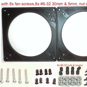 280mm AIO Radiator Mounting Bracket Adapter Converter for 2x 120mm Fans / Fan Slots Case Mod