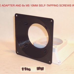 thumbnail image 2 of 120mm To 80mm Fan Adapter Flow Converter – PC Mod Mount, Custom Panel Hose Flange 2 of 4
