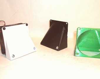70mm Fan RIGHT Angle DUCT Cooling Fan Vent Cooler Exhaust Case Hood Shroud NAS Mod