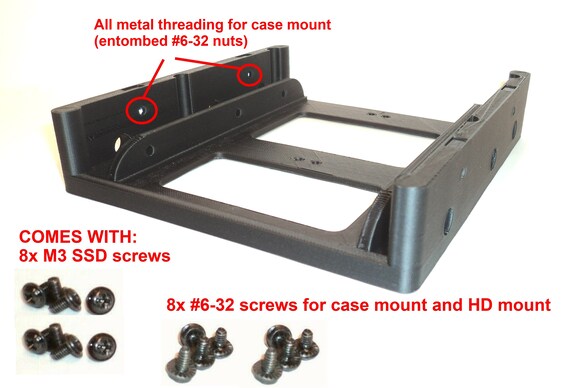 Support de montage 2x HDD 2,5' vers 3,5' - Supports et accessoires de  montage de disque