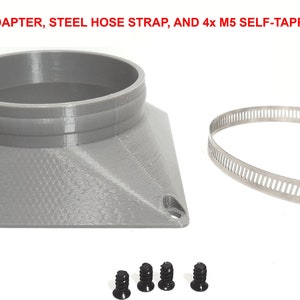 Adaptador de manguera de secadora de ventilación de 140 mm a ventilador de 4&#39;&#39; con brida convertidora, cambio de montaje + correa