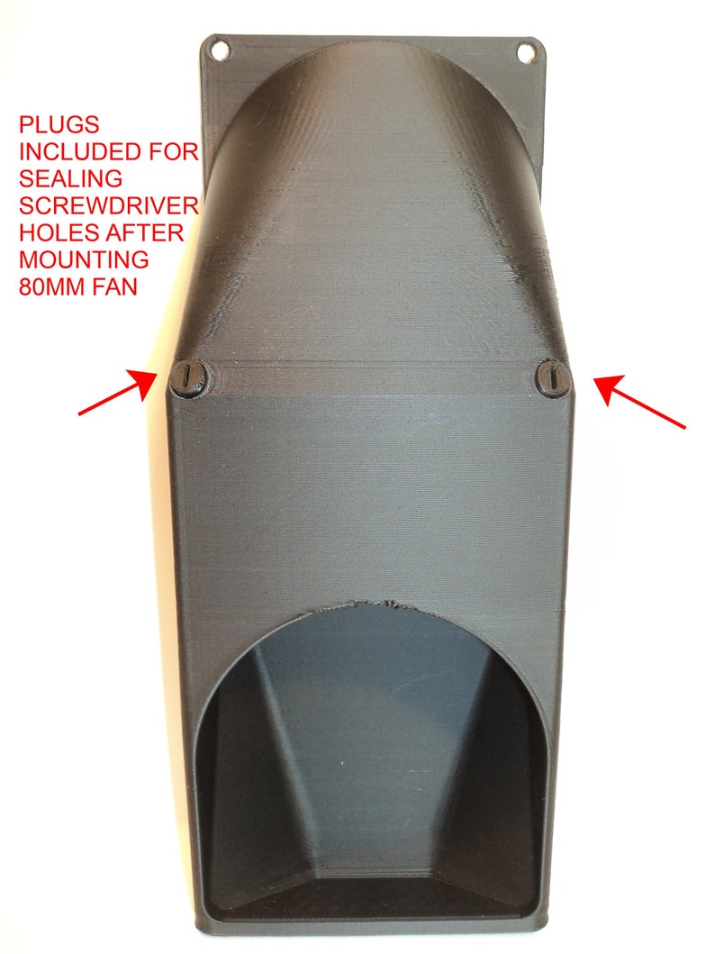 80mm S TURN DUCT 80mm Computer Fan Redirect Airflow Cooler Cooling Exhaust Case Fan Shroud Hood Case Mod image 1