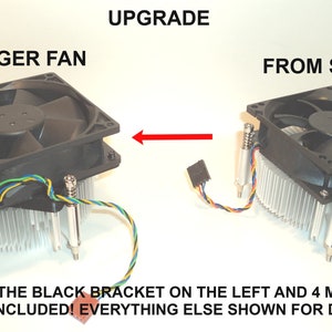 92mm Fan Dell/HP Heatsink Mod 92mm to 80mm Centered OFFSET Cone Computer Fan Adapter Converter Change Mounting PC