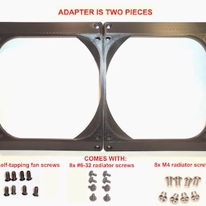 280mm AIO Radiator + 2x 180mm Fans to 2x 140mm Fan Slots Mounting Bracket Adapter Kit Case Mod