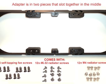 420mm Radiator + 3x 120mm Fans to 140mm/120mm Fan Slots Mounting Bracket Adapter