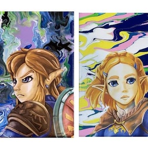 Link, Zelda, and Ganondorf /TOTK Digital art on Paint Pooring