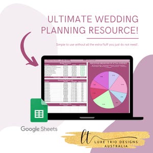 Complete Wedding Planner - Budget, Guest List, Checklist google sheet digital download