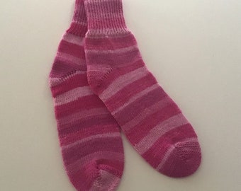 Hand-knitted merino wool socks in all sizes