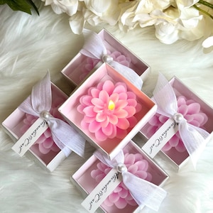 Bomboniere personalizzate con candele, regalo con candele a forma di fiore rosa, bomboniere per gli ospiti, bomboniere per la festa della sposa, bomboniere per la Quinceanera, candele sfuse