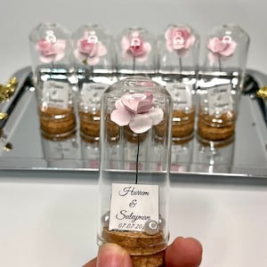 Wedding favors for guests, Rose dome favors, Beauty and the Beast, Girl baby shower favors, Baptism favors, Bridal shower favors