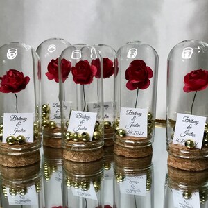 Beauty and the Beast Mini Glass Wedding Favors for Guests, Wedding ...