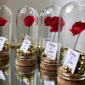 Christmas Favors, Holiday Party Favors, Beauty and the Beast Mini Glass ...