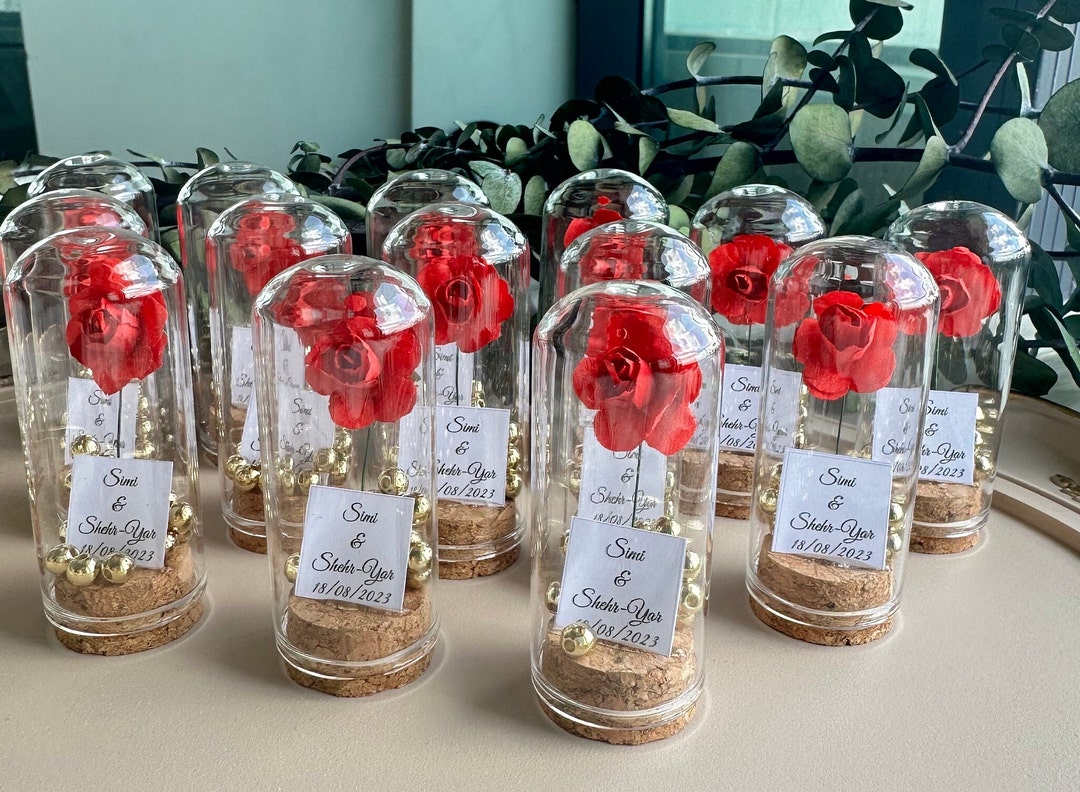 Beauty and the Beast Mini Glass Wedding Favors for Guests, Wedding ...
