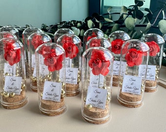 Beauty and the Beast Mini Glass Wedding Favors for Guests, Wedding ...