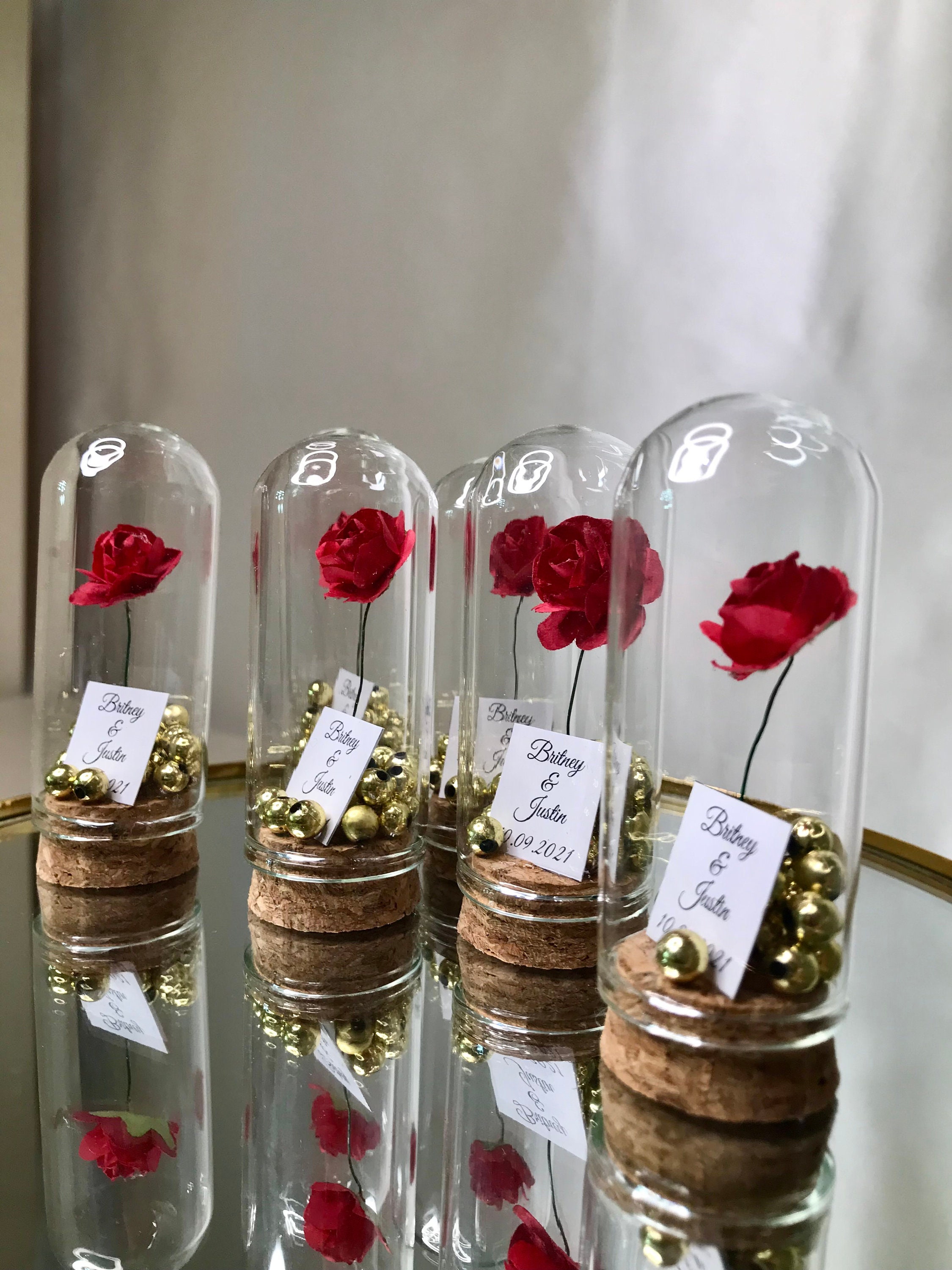 Beauty and the Beast Mini Glass Wedding Favors for Guests - Etsy