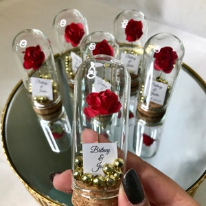 50PCS Beauty and the Beast Mini Glass Wedding Favors for Guests, Wedding Favors, Unique Favors, Sweet 16, Quinceañera Favors Favors