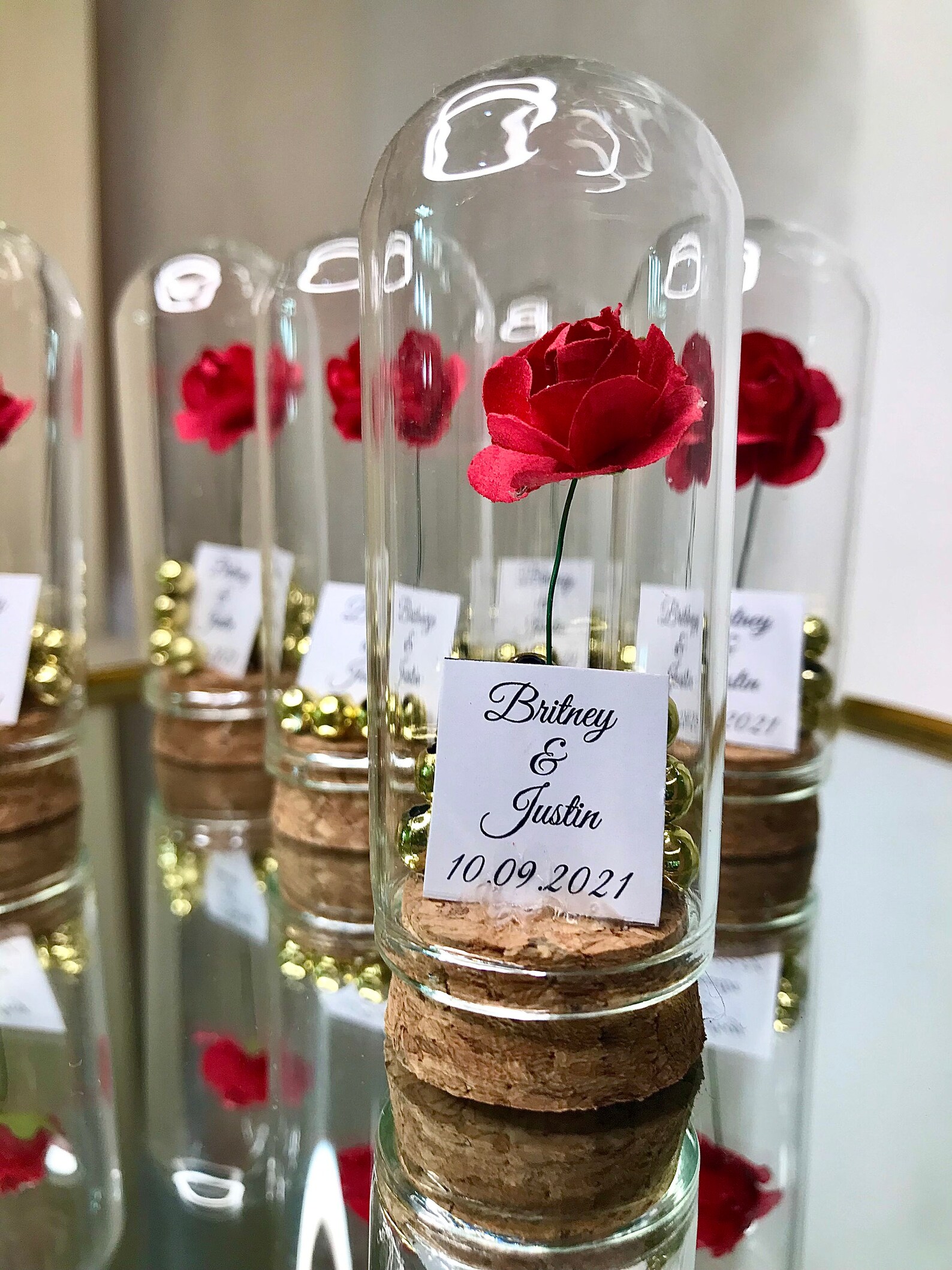 Beauty and the Beast Mini Glass Wedding Favors for Guests, Wedding ...
