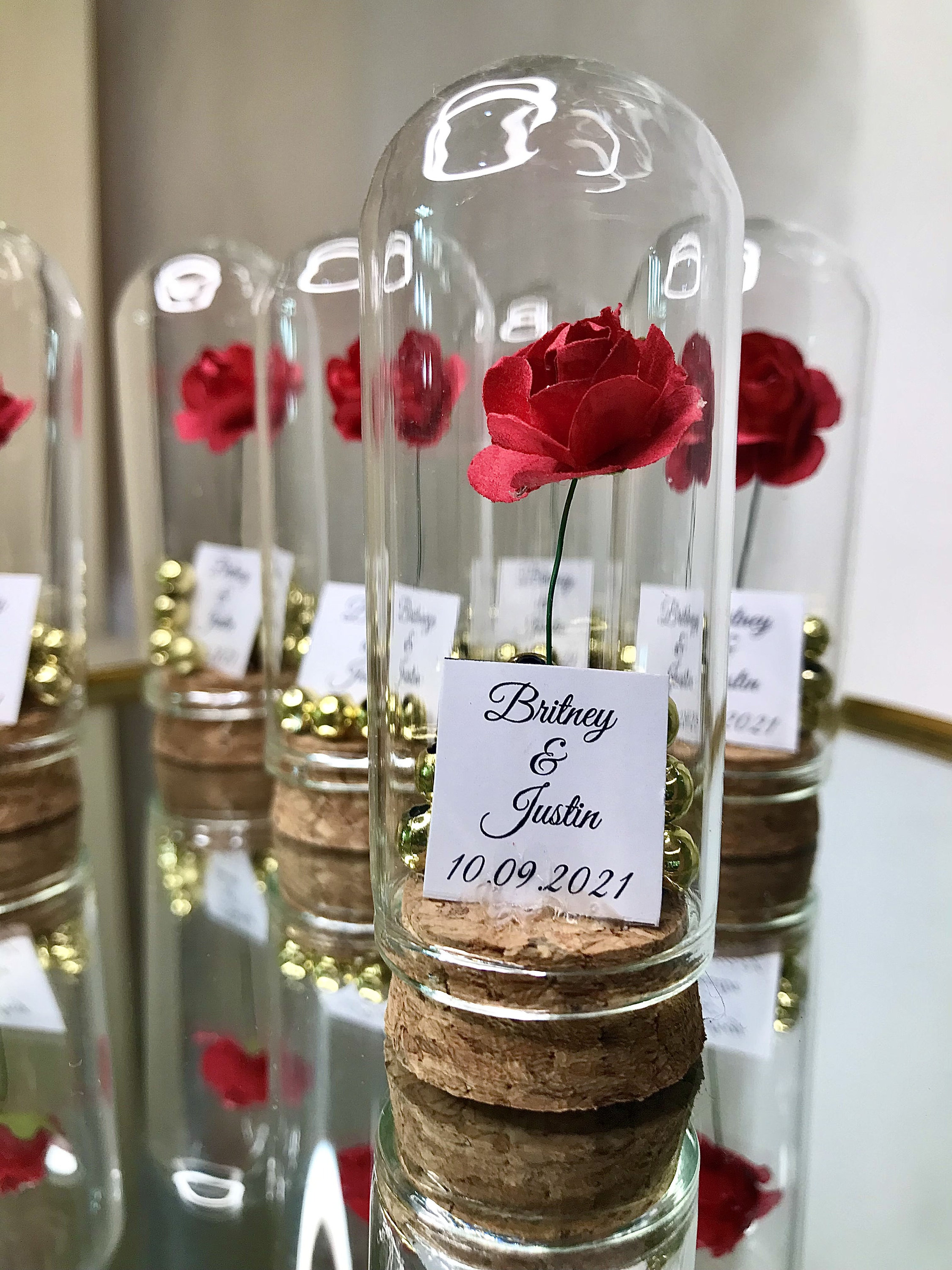 Beauty and the Beast Mini Glass Wedding Favors for Guests - Etsy