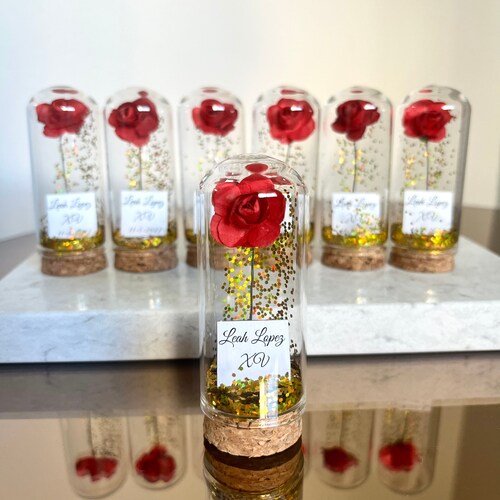 Beauty and the Beast Mini Glass Wedding Favors for Guests - Etsy