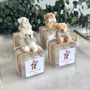 Teddy Bear Baby Shower Candle Favors: 100PCS Unique Thank You Gifts
