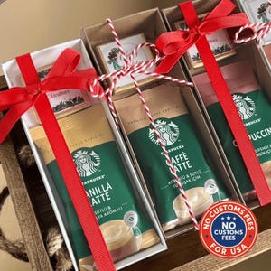 Christmas Coffee & Chocolate Gift Box Favors, Edible Holiday Gift Set, Coworker Gift Favors, Gift Box Set