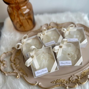 Velas de orquídea para regalar: elegantes regalos para bodas y fiestas en caja