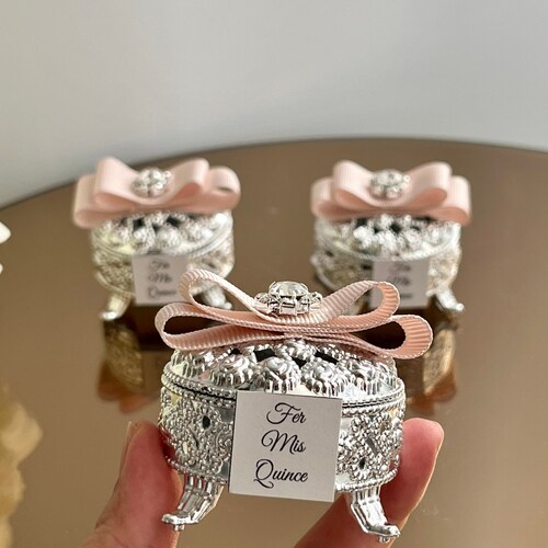 50PCS Silver Mini Trinket Box Favors Wedding Favor Boxes Etsy