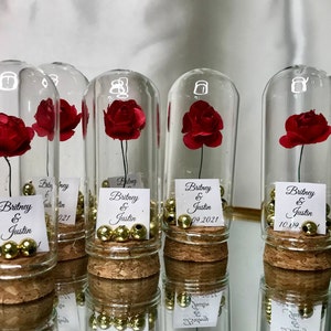 Beauty and the Beast Mini Glass Wedding Favors for Guests, Wedding ...
